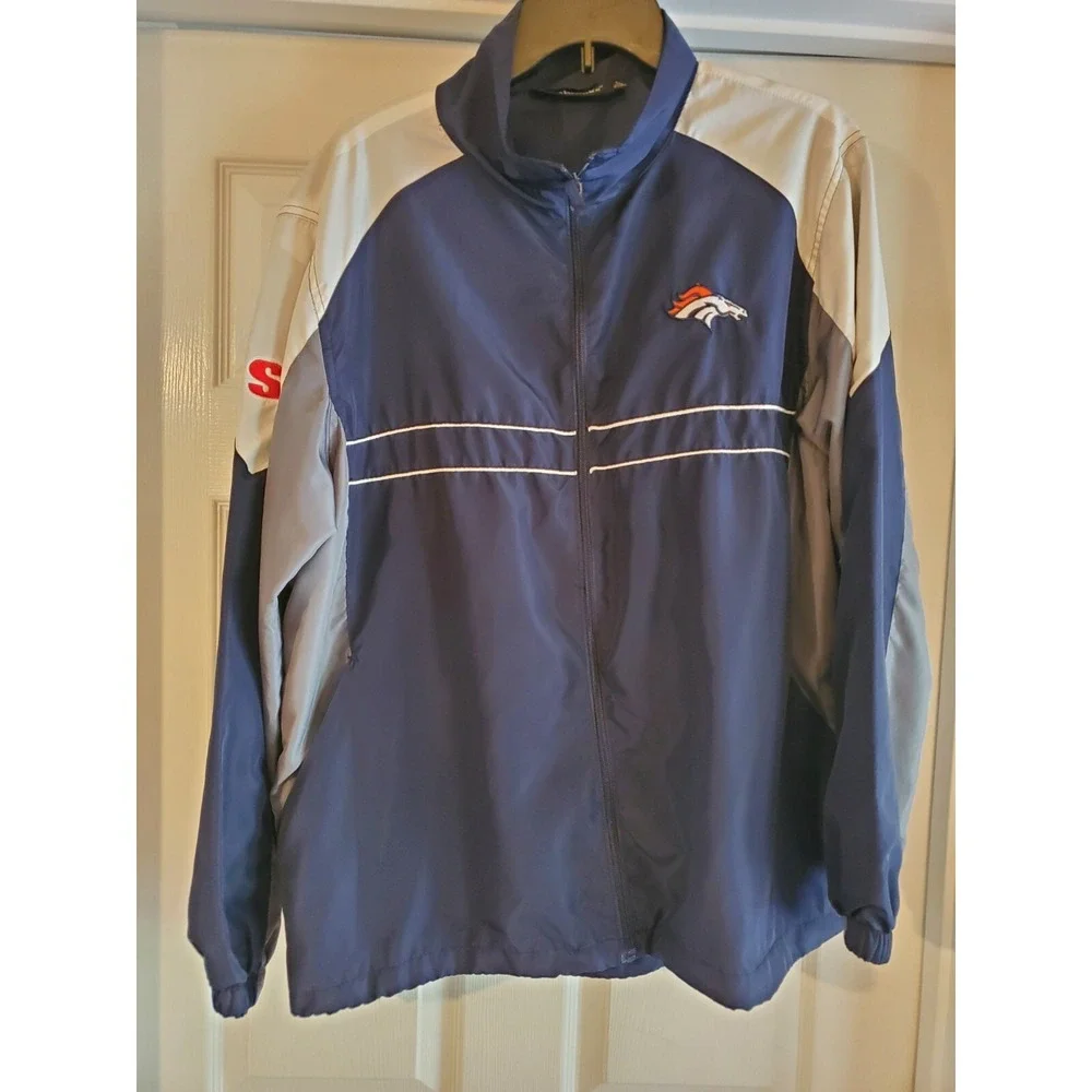 Sports Illustrated NFL Official Denver Broncos Windbreaker Mens Jacket Large‎